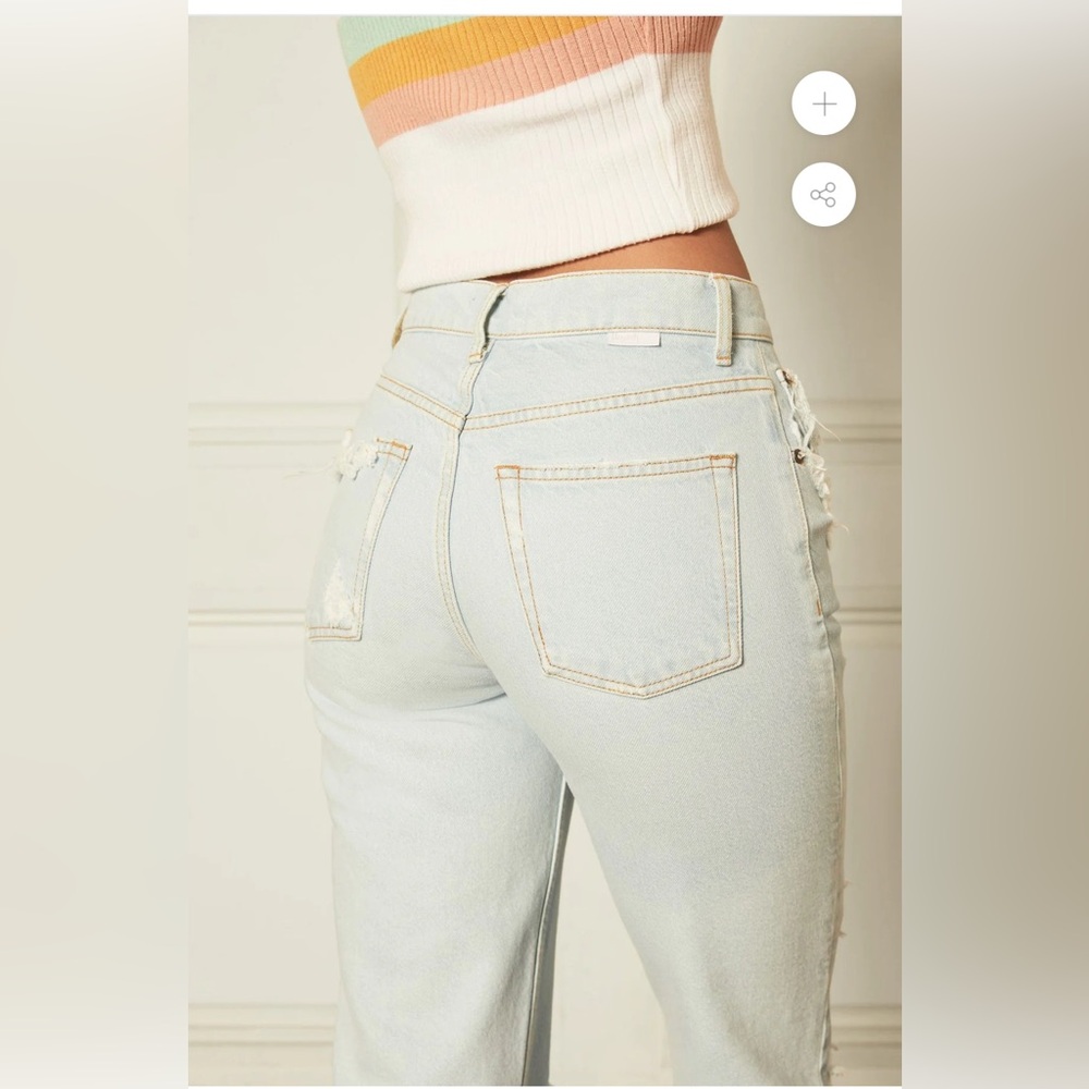 Boyish The Tommy Jeans Distressed Crop Straight Light Wash Size 28 - Picture 4 of 9